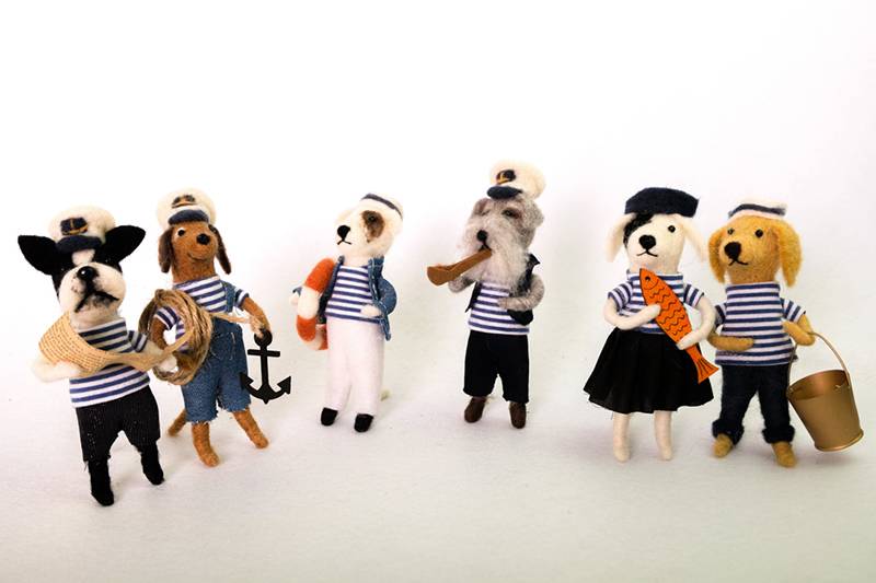 China Europe style for Realistic Felt Animals - Assorted cute handmade felt  dog sailors – Handiwork Manufacture and Factory | Handiwork