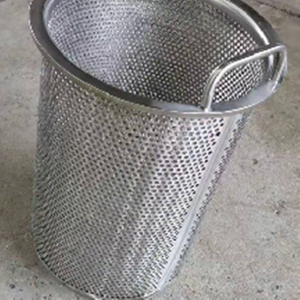 Customized stainless steel basket filter basket strainer cartridge for industrial liquid particle filtration