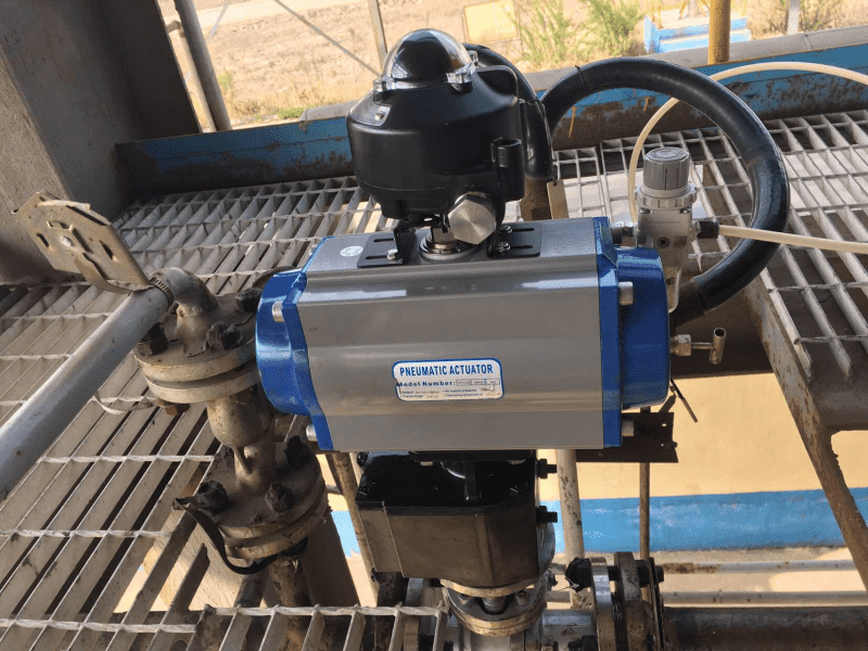 What is a pneumatic actuated valve and what is the function of it.