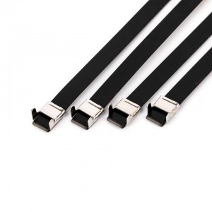 Wing Type Stainless Steel Cable Ties Epoxy /PVC Coated Cable Tie Band