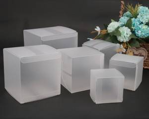 Gift packaging folding clear PET PVC PP Transparent Plastic Box matte finish