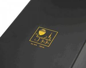 2020 Handmade Single Bottles Wine Gift Black Paper Cardboard Box Luxury Black Wine Boxes with Customized Tray