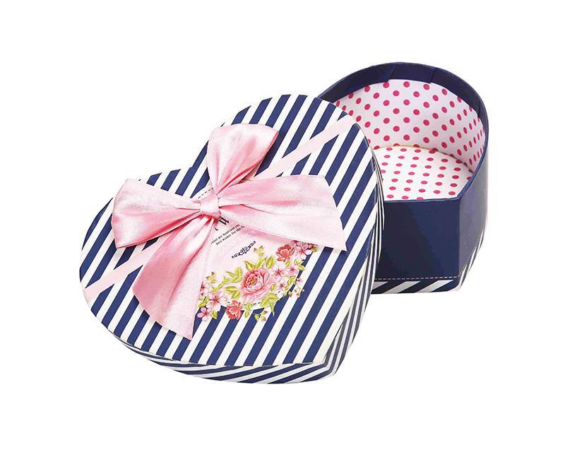 Heart Shape Gift Box with bowknot New Year Gift Box Birthday Present Box (1)