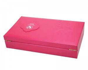 One of Hottest for B&M Gift Boxes - High End Hinged Lid Packaging Custom Brand Display Solid PU Leather Box Wood – Hanmo