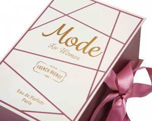 Book Shaped Perfume Box with Silk Ribbon High Quality Customized Perfume Box