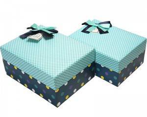 2020 China New Design Wedding Gift Box - Luxury High End Handmade Hard Paper Gift Box Custom Square Box With Ribbon Bow Knot – Hanmo