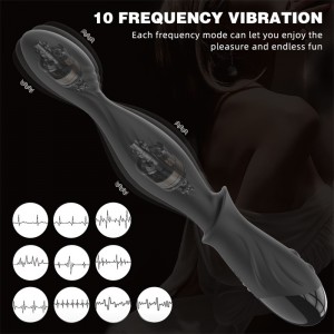 WaveFinger Anal Beads Prostate Massager, DL-MV-011 Vibrating Anal Plug Auto Heated Adult Toys