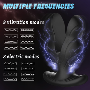 Anchor-shaped Remote Control Electric Shock Anal Vibrator Massager- Multi-play Stimulator with E-stim for Men and Women