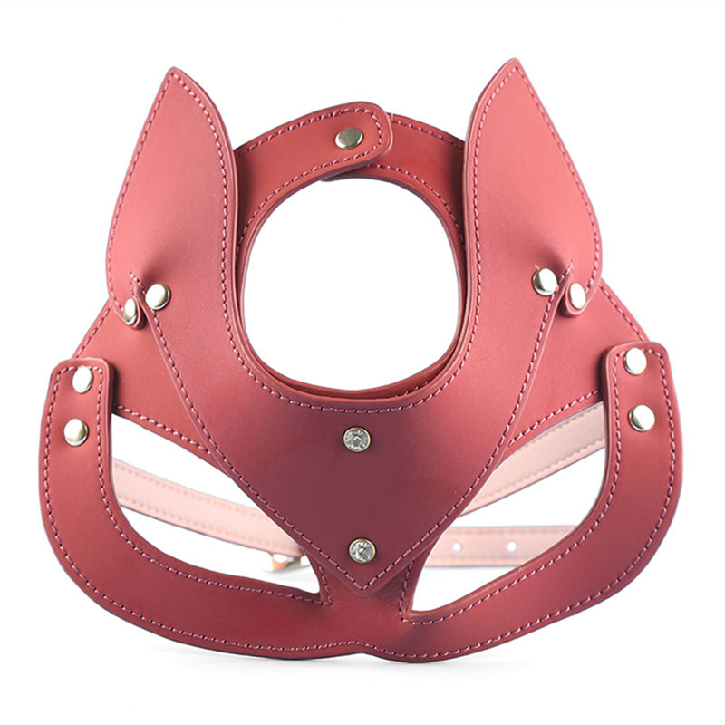 Domlust Erotic Sexy Leather PU Blindfold for Couples Eye Mask for Sex Games