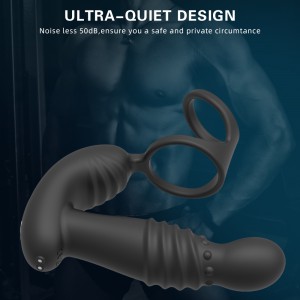 Remote Control Thrusting Dildos Prostate Massager, Wearable Anal Plug Cock Ring Penis Training.