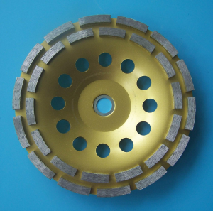 Hantechn@ Concrete Stone Polishing Double Row Diamond Grinding Cup Wheel Para sa Marmol