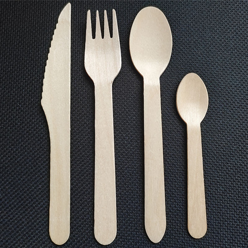 Wholesale Price Eco Friendly Disposable Silverware - Disposable Birch Wood Cutlery Biodegradable 100%Natural  – HANTRONIC
