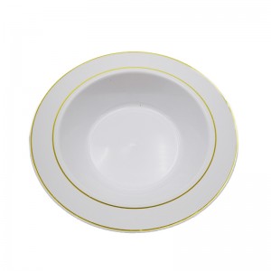 Heavy Duty Disposable Plastic Plate and Bowl for Dinner