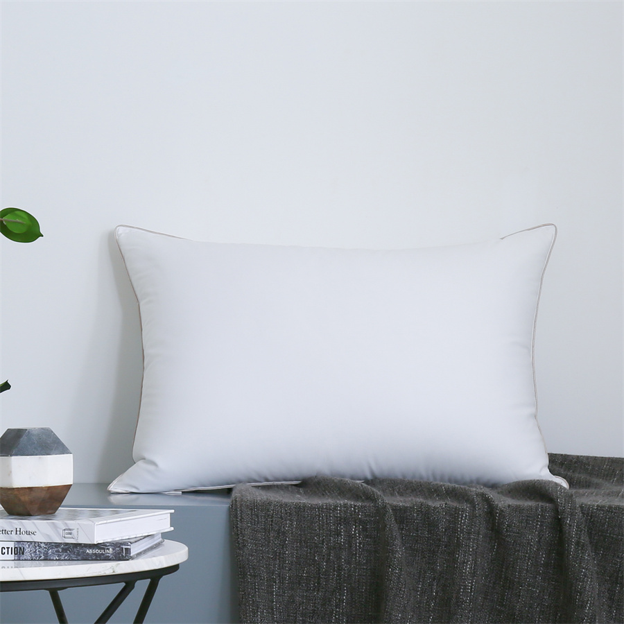 High Quality Throw Pillows For Couch Supplier –  Goose Down Pillow Queen Size White Bed Pillow for Sleeping Hotel Collection Bed Pillows 1200 Thread Count Bamboo Fiber Cover Soft Pillow – HANYUN