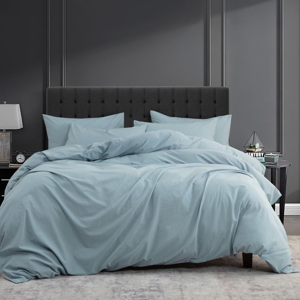 OEM Famous Softest Duvet Cover Factory –  100% Washed Cotton Soft&Breathable Duvet Cover 3 Pieces Bedding Set  – HANYUN