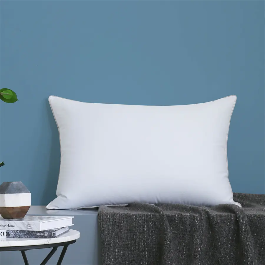 75% White Goose Down Pillow Inserts -suitable for Side and Back Sleeper-100% Organic Satin Cotton Cover Bed Pillows