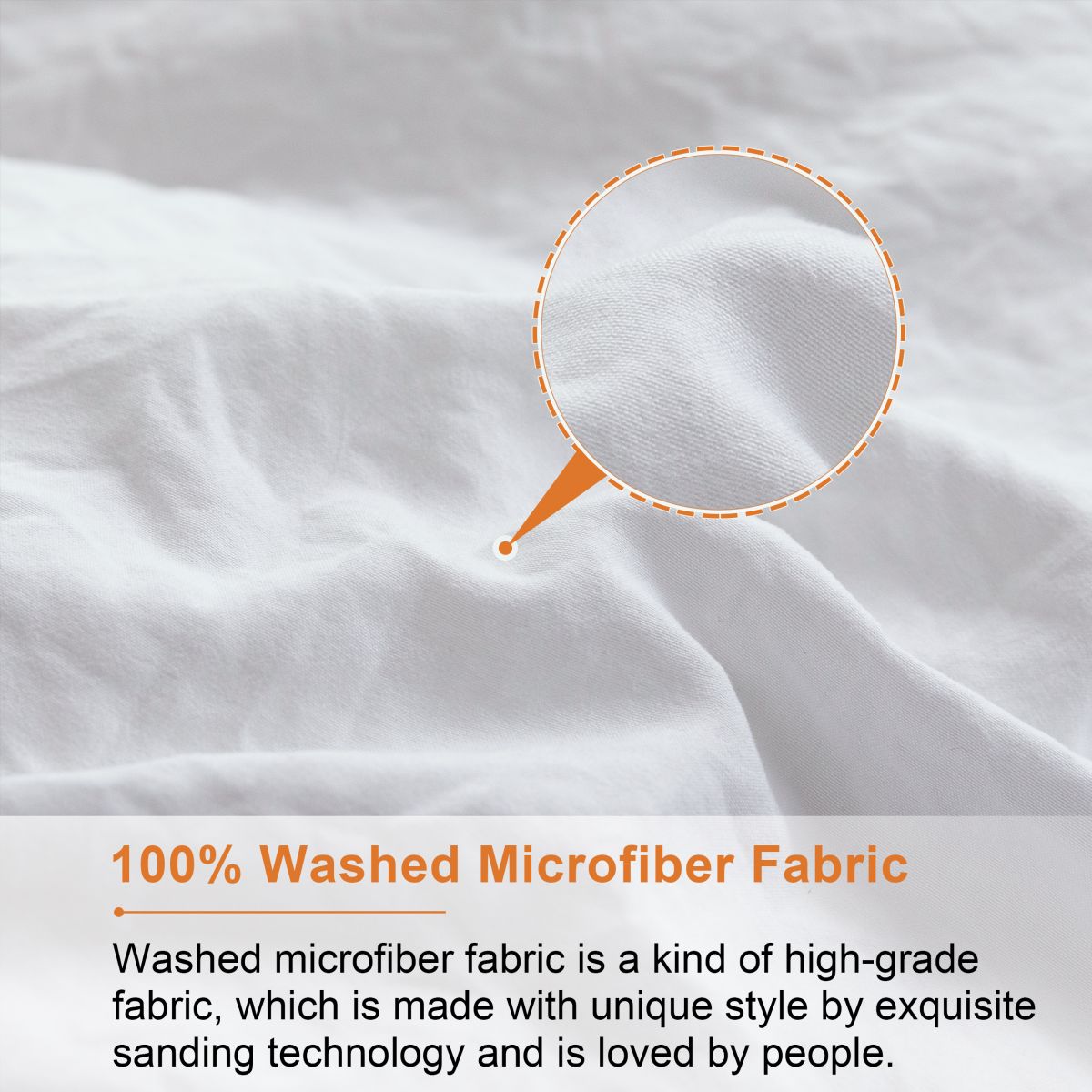 100% Washed Microfiber Fabric