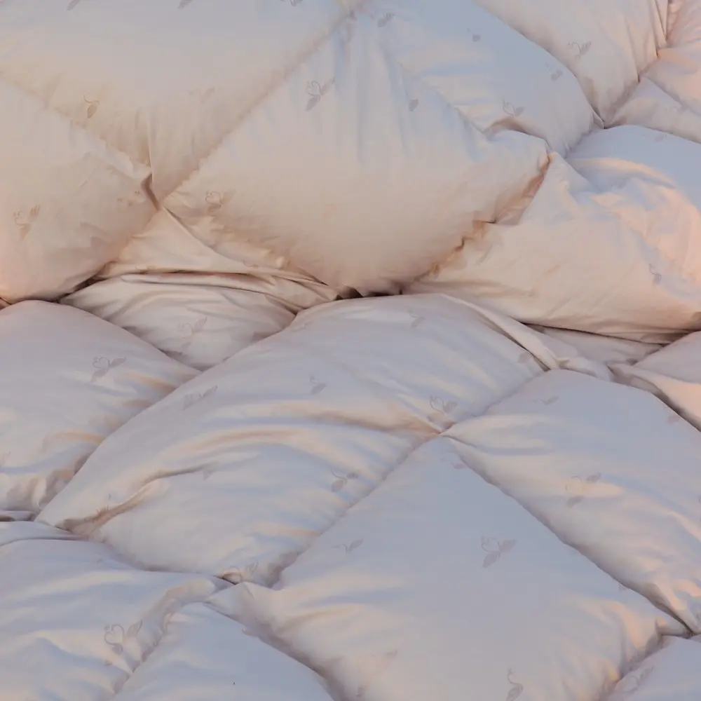 90/10 Poland Goose Down Comforter, Ultra-Soft Tencel /Cotton Goose Down Comforter, Premium Baffle Box, Home Collection Medium Warmth All Season Fluffy Duvet Insert