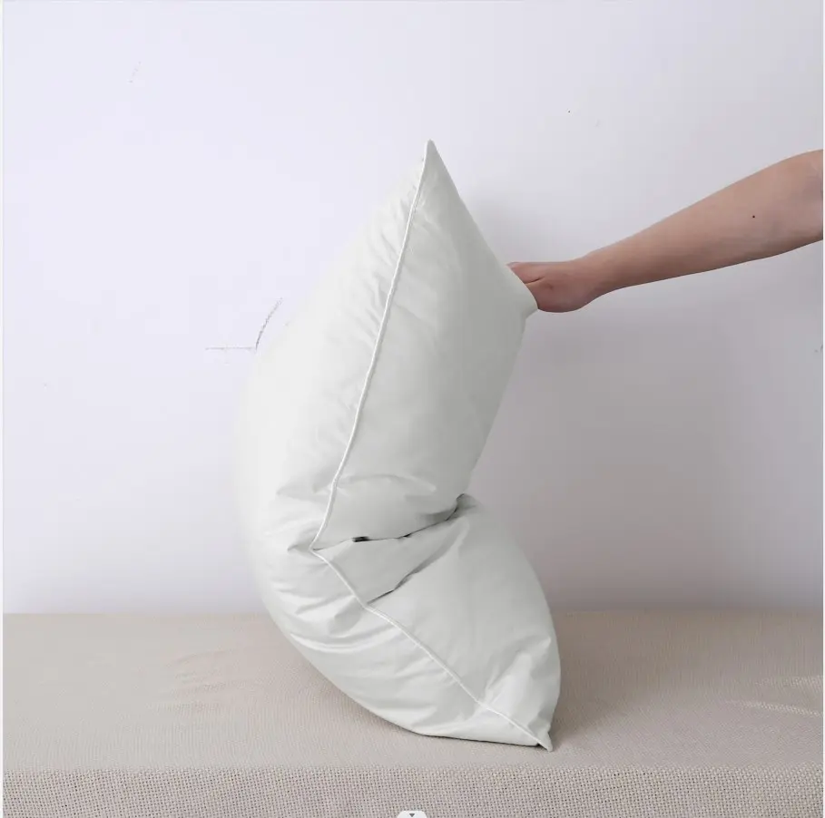 5% Grey Duck Down Feather Pillow Inserts -suitable for Side and Back Sleeper-100% Organic Cotton Cover Bed Pillows