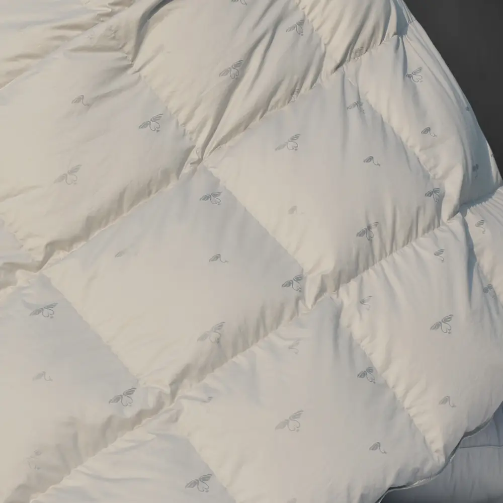 95/5 Grey Goose Down Comforter, Ultra-Soft Tencel /Cotton Goose Down Comforter,  Home Collection  Medium Warmth All Season Fluffy Duvet Insert