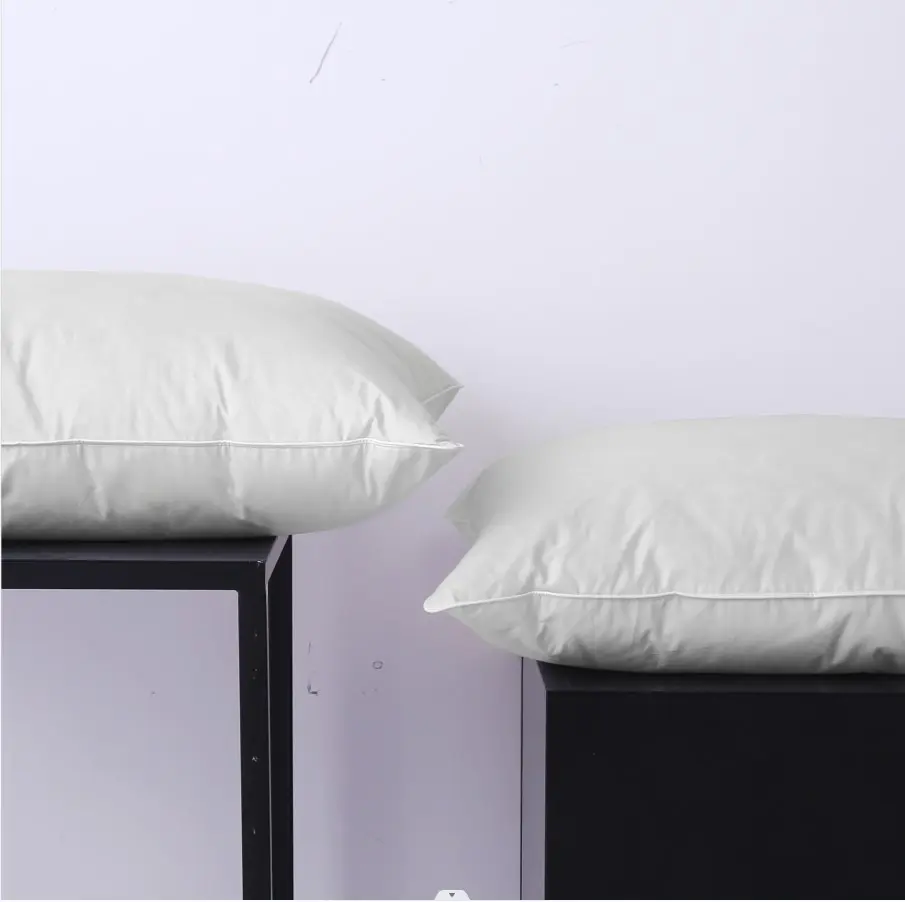 50% White Duck Down Feather Pillow Inserts -suitable for Side and Back Sleeper-100% Organic Cotton Cover Bed Pillows