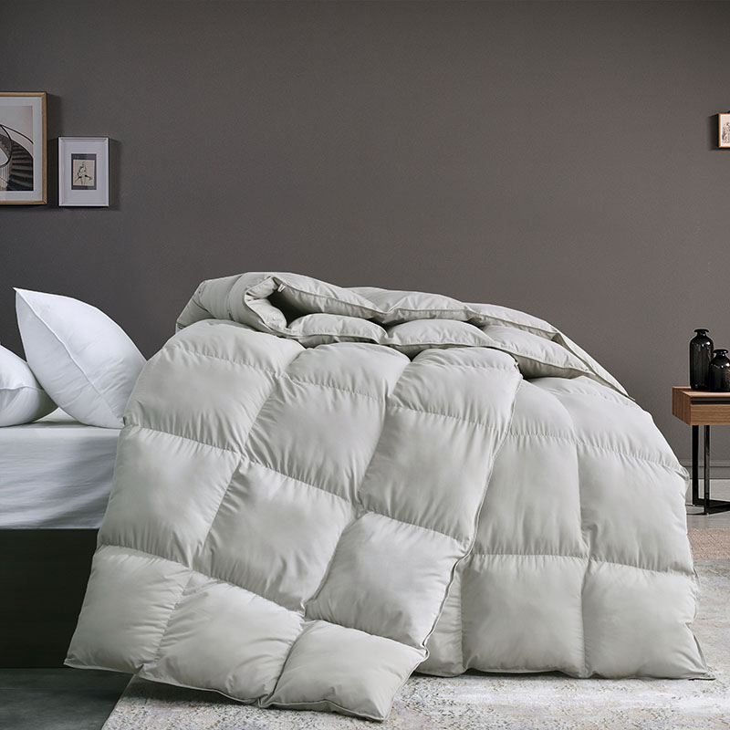 OEM Famous Goose Down Comforter Pricelist –  Goose Down Comforter All Season-Ultra Soft and Comfortable Duvet Insert with 100% Cotton Cover Grey – HANYUN