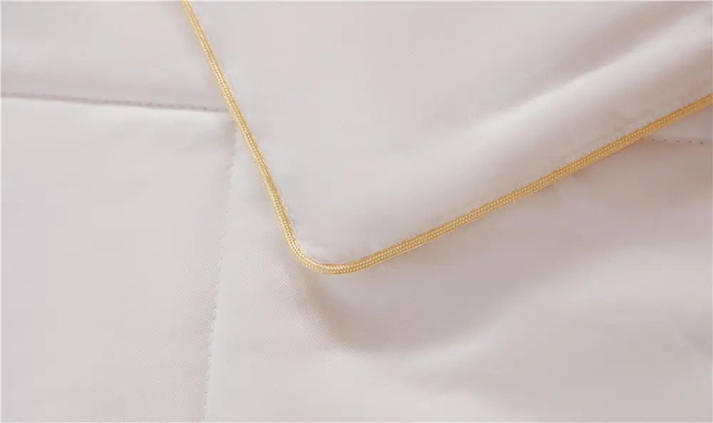 All Season Silk Comforter with Silk Shell 100% Mulberry Silk Duvet for Spring Summer Fall & Winter, King.