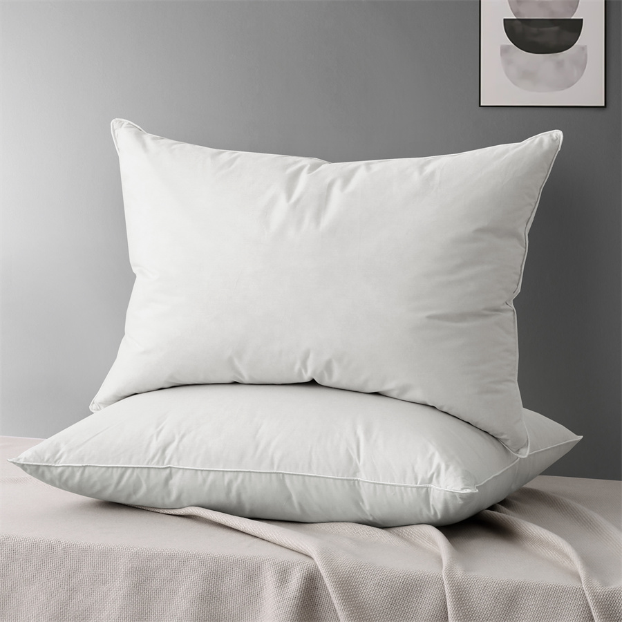 Bed Pillows2 Pack,Natural White Pillows-Medium Firm and Support Down Pillow (2)