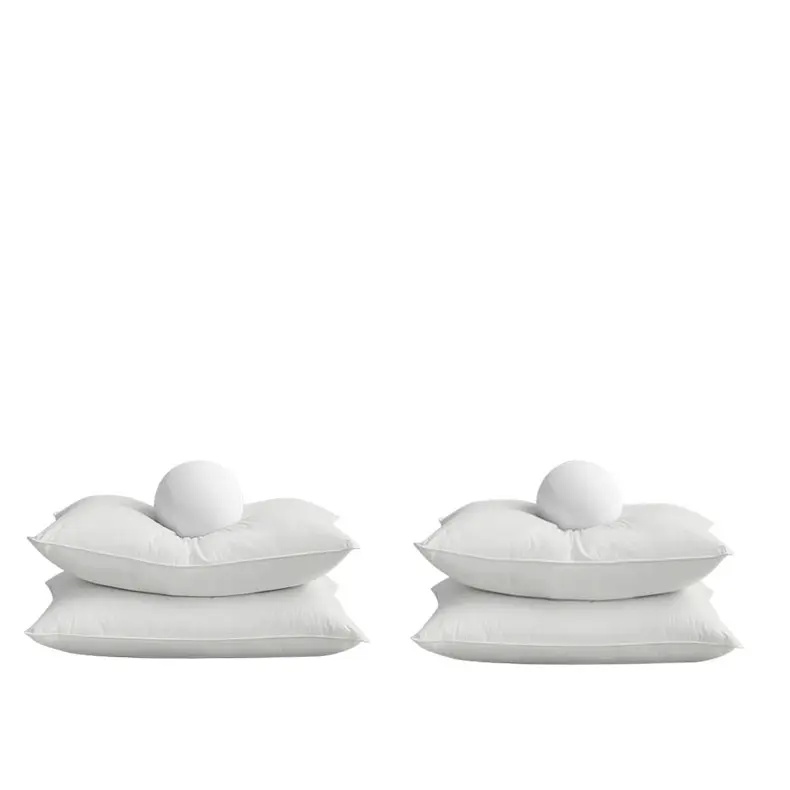 15% White Goose Down Feather White Pillow Inserts -suitable for Side and Back Sleepe-100% Cotton Cover Bed Pillows
