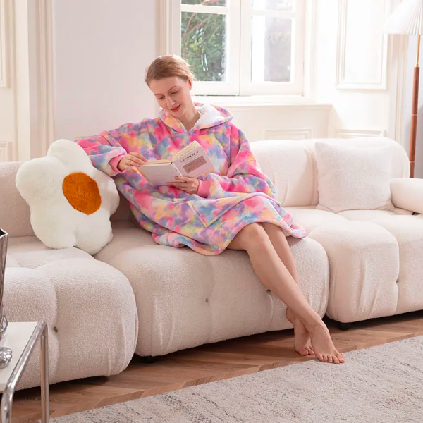 Dress up in stylish loungewear and blankets for the perfect evening