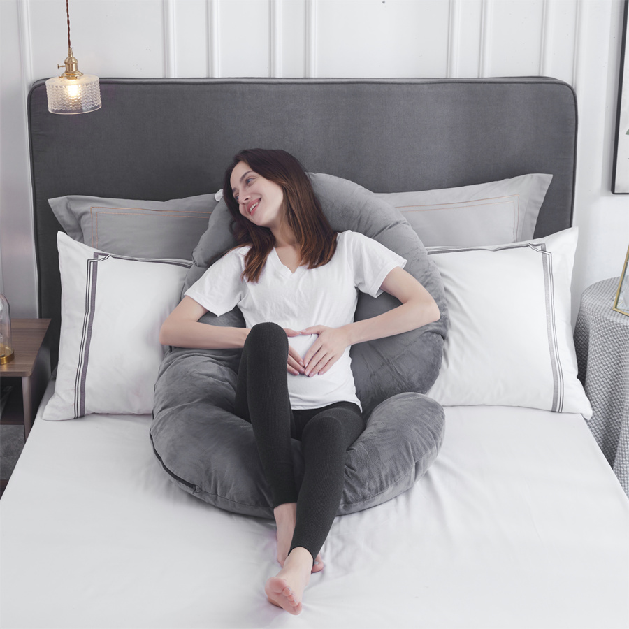 High Quality Down Alternative Pillow Exporters –  Pregnancy Pillow C Shaped Full Body Pillow Maternity Support Pillow for Pregnant Women – HANYUN