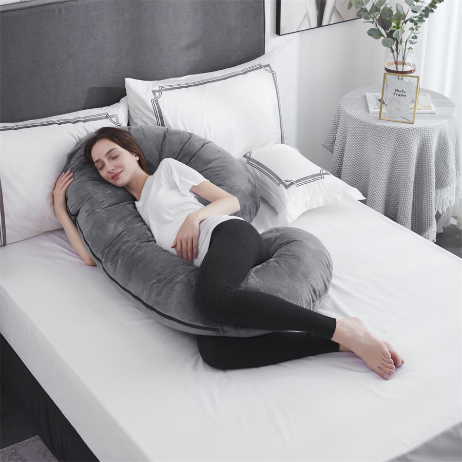 OEM Famous Down Pillows On Sale Pricelist –  Pregnancy Pillow C Shaped Full Body Pillow Maternity Support Pillow for Pregnant Women – HANYUN