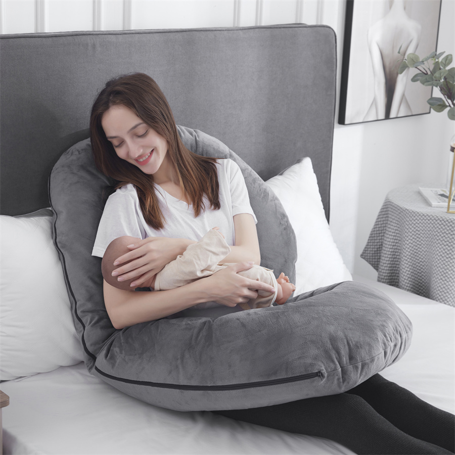 OEM Famous Angel Sleeper Pillow Manufacturers –  Pregnancy Pillow C Shaped Full Body Pillow Maternity Support Pillow for Pregnant Women – HANYUN