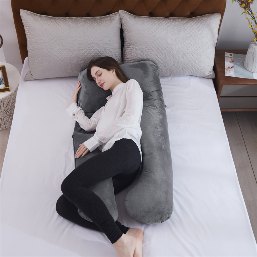 Best Cheap Outdoor Pillows Factory –  Pregnancy Pillow for Sleeping U Shaped Pregnancy Full Body Pillow Maternity Support Pillow for Pregnant Women – HANYUN