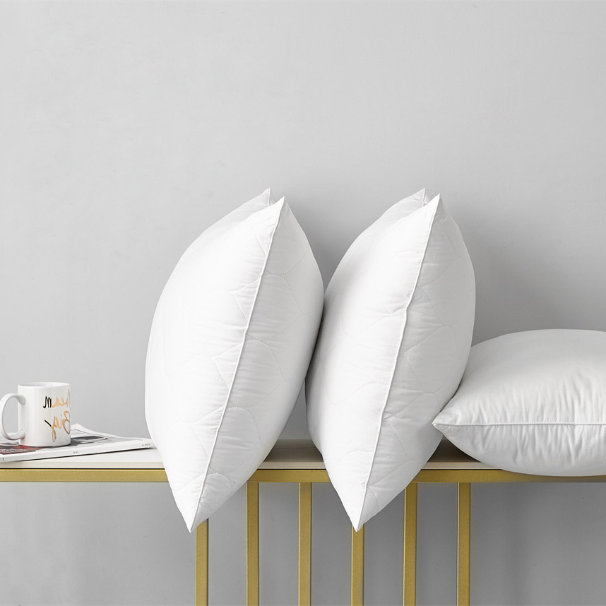 OEM Famous Fall Pillows Manufacturer –  White Pillow Goose Feather Pillow Luxurious Pillow Insert 1000 Thread Count 100% Cotton Fabric Feather and Microfiber Filling Medium Soft Pillow for Side, Back, Stomach Sleeper – HANYUN