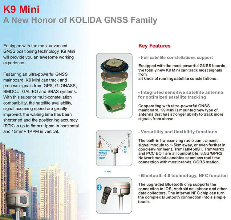 New Model Kolida K9 Mini Smart Rtk GPS Receiver (1)