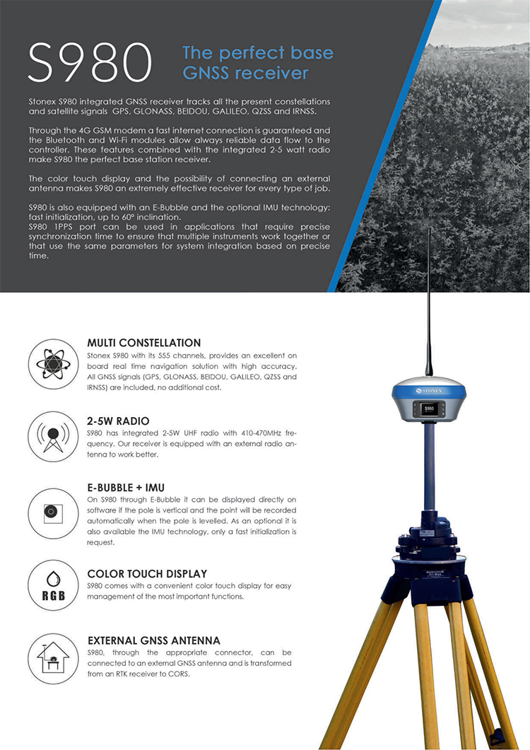 Stonex S6IIS980 Land Surveying Instrument Gnss Rover Field Survey Instrument GNSS RTK (2)