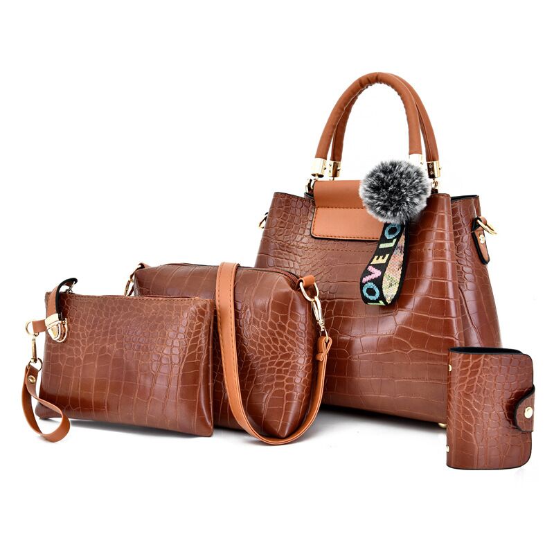 wholesale low price  4 pieces set handbag new style leather bag for women purses handbag set