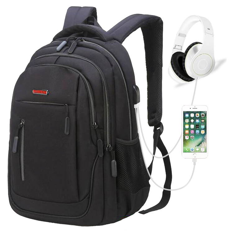 HAOQI large capacity multi-functional laptop backpack antitheft backpack with two usb interface