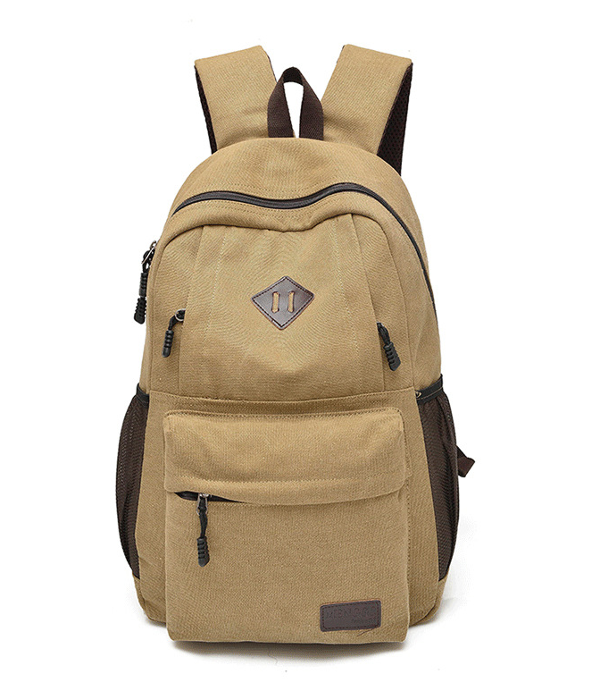 China Diaper Bag Manufacturer –  Wholesale leisure vintage teenagers canvas laptop backpack for student – Haoqi