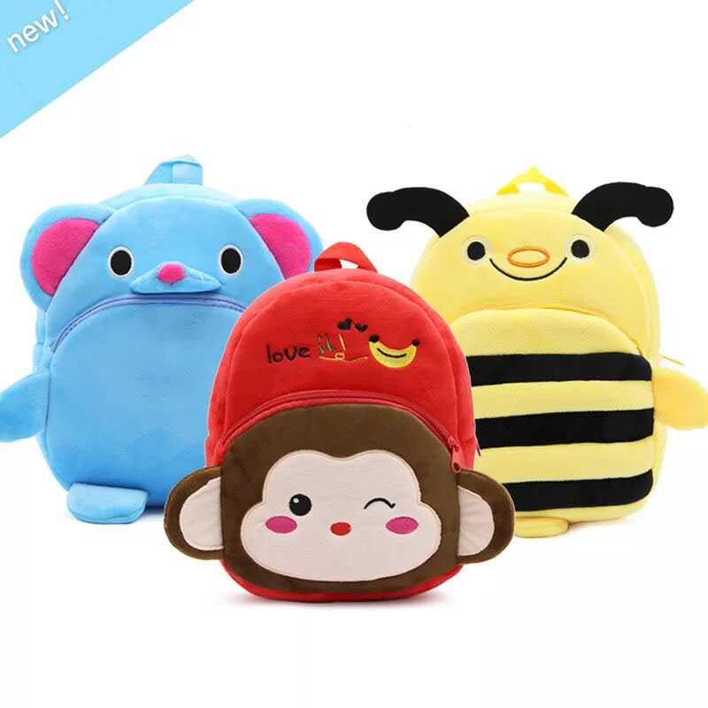 New products OEM plush 3D  kids backpack baby anti lost backpack