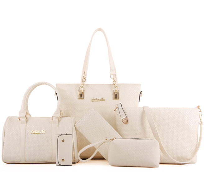 2018 Alibaba Handbags 6 in 1 set ladies bags handbag designer purse hand bag women bag set