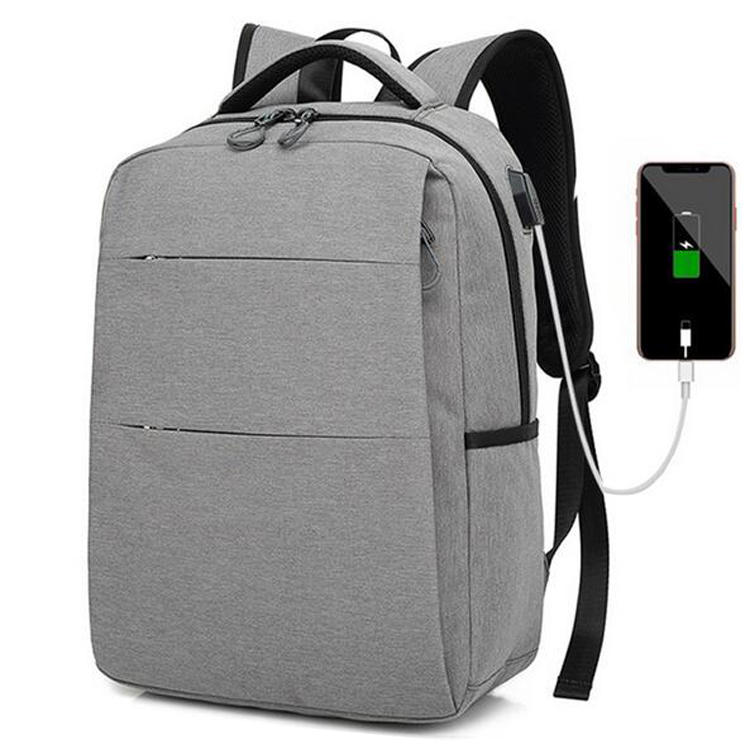 Water-resistent College School Backpack, Business Laptop Backpack, USB Charging Port Slim Anti Theft Computer Bag