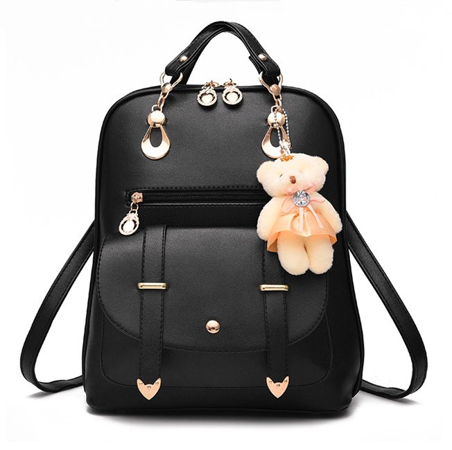Ready to ship Factory Wholesale Hidden Main Zipper Pocket Anti Theft Women leather backpack