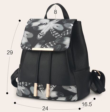 waterproof women lady hotsale style leather backpack