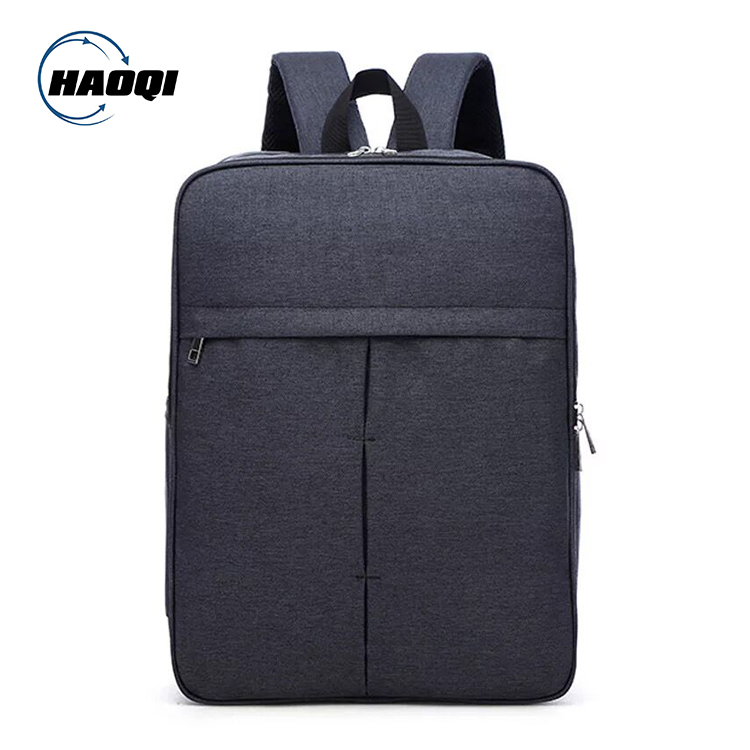 China Duffel Bag Factory –  High Quality Black Polyester Notedbook Laptop Bag Backpack – Haoqi