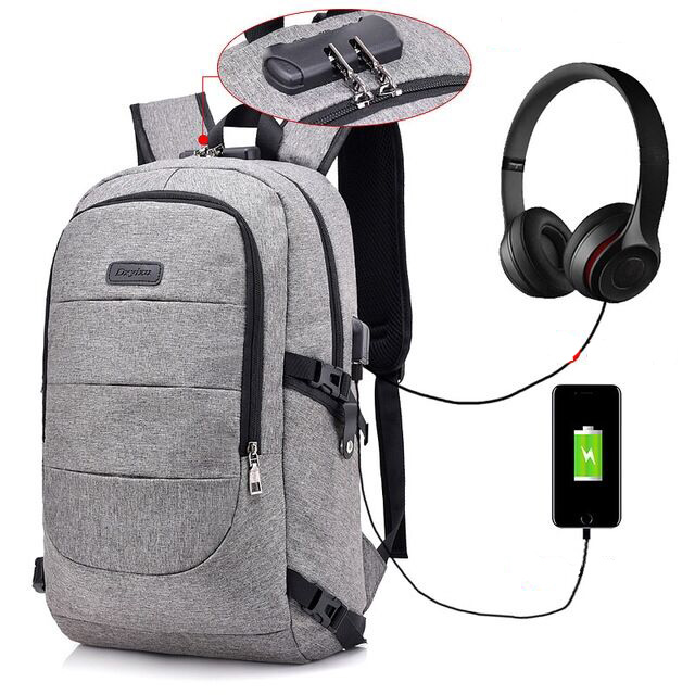 Waterproof Army Camouflage Bag Factory –  15.6 Inch Slim Anti Theft Business Laptop Backpack With USB Charging Port – Haoqi