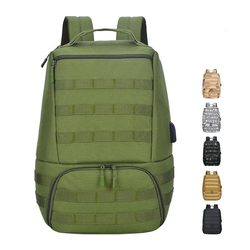 Camouflage Military Backpack Camping Tactical Hiking Rucksack Double Shoulder