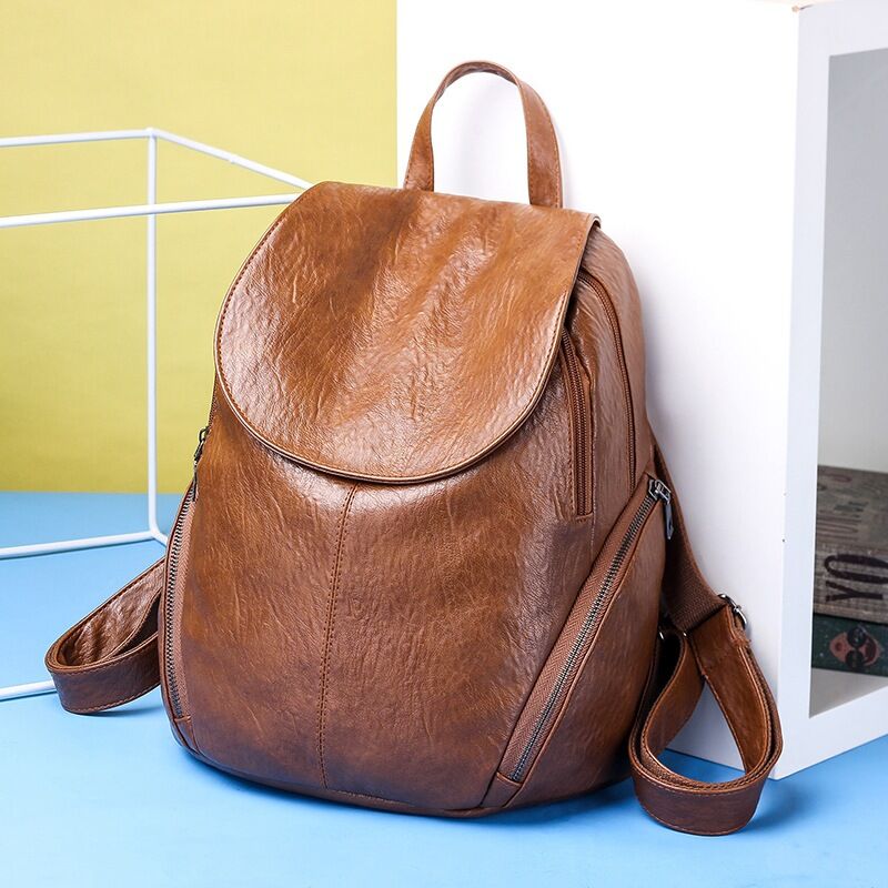 Factory Pu leather women backpack bag leather back pack wholesale
