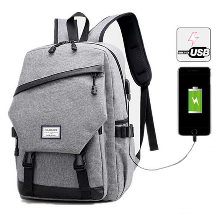China Waist Bag Women Manufacturer –  Anti-theft Waterproof Laptop Backpack External USB Charge 15.6 inch Backpack – Haoqi